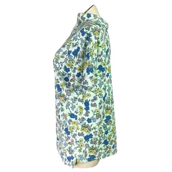 Nike Shirt Men L Blue Dri-Fit Player Floral Lightweight Short Sleeve Golf Polo - Picture 2 of 12